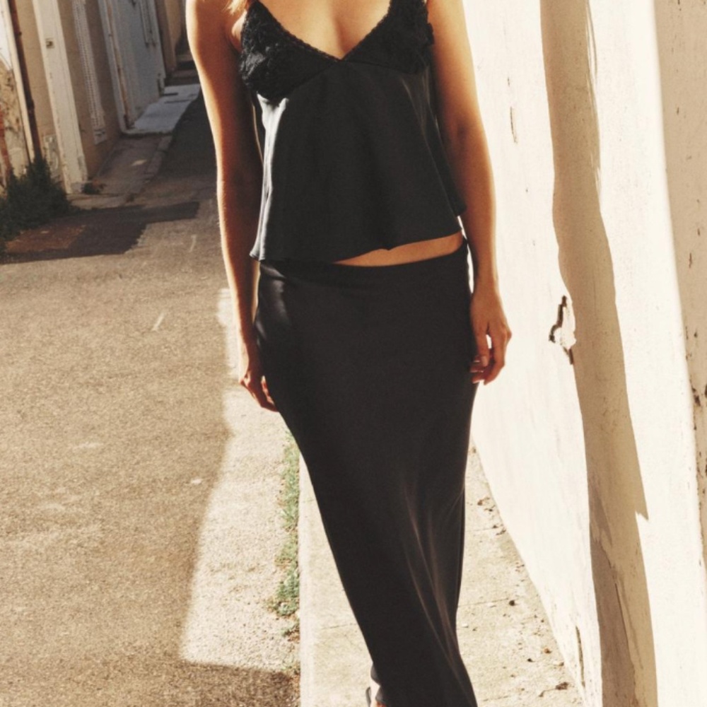 Zara Slip Midi Skirt